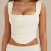 Darling Top - Ivory 2 Darling Top - Ivory -Bodycon Collection Shop darling corset crop top ivory bodycon collection usa aus 44036498620634