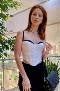 Diana Crop Top - White Pearl 14 Diana Crop Top - White Pearl -Bodycon Collection Shop diana corset crop top pearl white bodycon collection usa aus 43741185966298