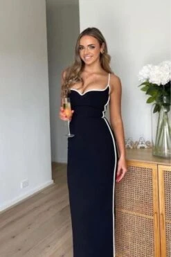 Dianne Bandage Maxi Dress - Classic Black -Bodycon Collection Shop dianne bandage maxi dress classic black bodycon collection usa aus 40562216435930