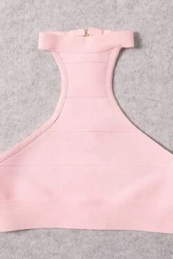 Elli Bandage Crop Top - Dusty Pink -Bodycon Collection Shop elli bandage crop top dusty pink bodycon collection usa aus 41389759267034