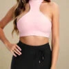 Elli Bandage Crop Top - Dusty Pink 2 Elli Bandage Crop Top - Dusty Pink -Bodycon Collection Shop elli bandage crop top dusty pink bodycon collection usa aus 41389759299802