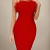 Erin Bandage Dress - Lipstick Red -Bodycon Collection Shop erin bandage dress lipstick red bodycon collection usa aus 40522840211674