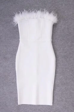 Erin Bandage Dress - White Pearl -Bodycon Collection Shop erin bandage dress pearl white bodycon collection usa aus 28808950775887