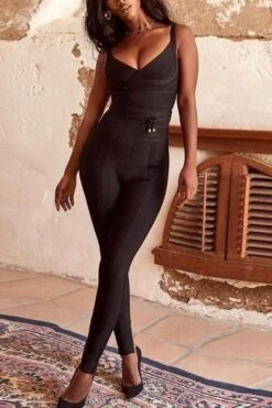 Eve Bandage Pants Jumpsuit - Classic Black 17 Eve Bandage Pants Jumpsuit - Classic Black -Bodycon Collection Shop eve bandage pants jumpsuit classic black bodycon collection usa aus 15530275274831