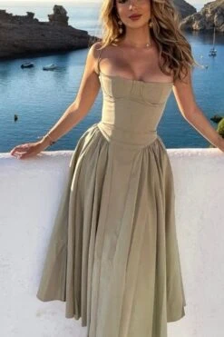 Everly Day Midi Dress - Sage Green -Bodycon Collection Shop everly bodycon day midi dress dusty pink bodycon collection usa aus 42433921548506