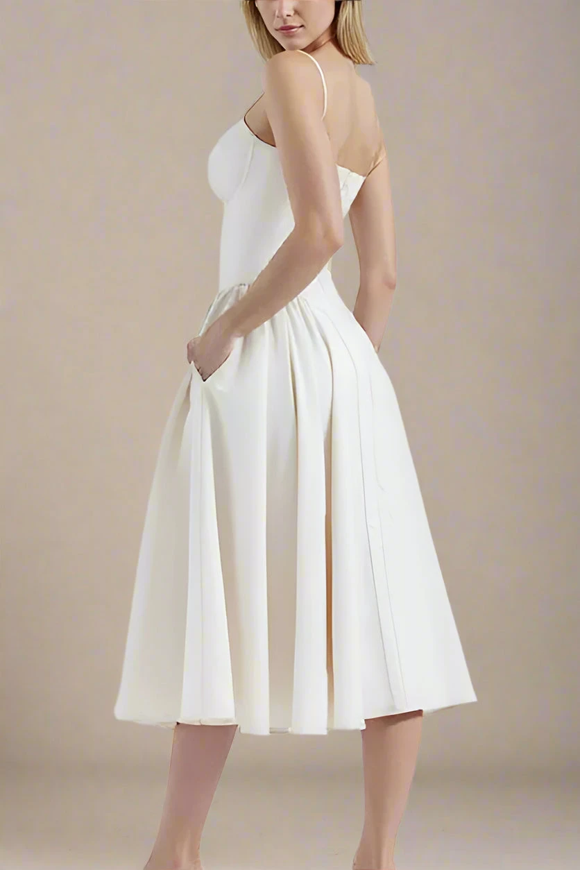 Everly Day Midi Dress - White Pearl 4 Everly Day Midi Dress - White Pearl - Image 2