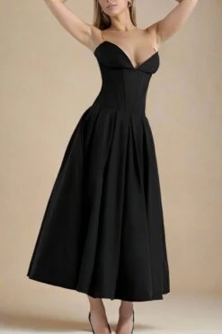 Gabbi Bodycon Midi Dress - Classic Black 16 Gabbi Bodycon Midi Dress - Classic Black -Bodycon Collection Shop gabbi bodycon midi dress classic black bodycon collection usa aus 42616607506650