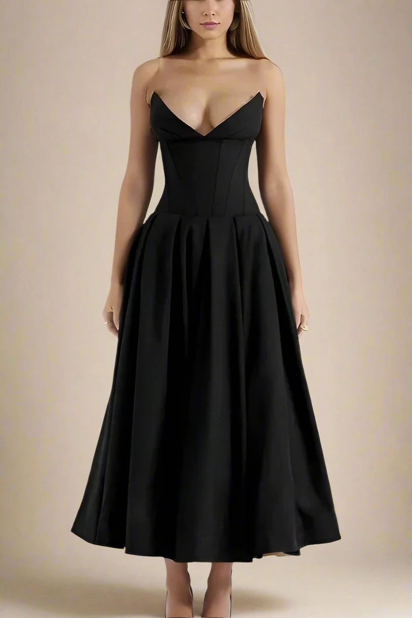 Gabbi Bodycon Midi Dress - Classic Black 3 Gabbi Bodycon Midi Dress - Classic Black