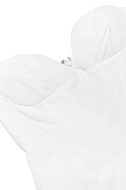 Gabbi Bodycon Midi Dress - White Pearl 9 Gabbi Bodycon Midi Dress - White Pearl - Image 7