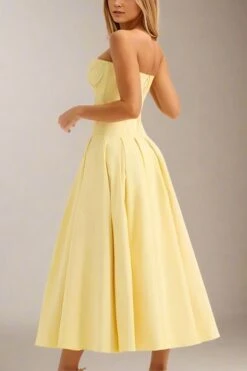 Gabbi Bodycon Midi Dress - Sun Yellow -Bodycon Collection Shop gabbi bodycon midi dress sun yellow bodycon collection usa aus 42902316253402