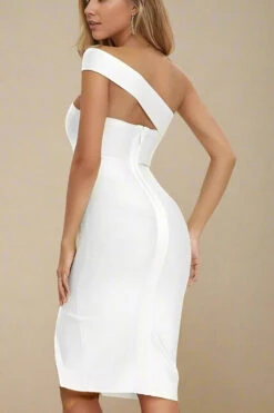 Gianna Bandage Dress - White Pearl -Bodycon Collection Shop gianna bandage dress pearl white bodycon collection usa aus 41687734190298