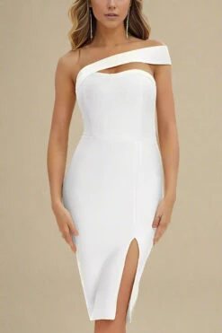 Gianna Bandage Dress - White Pearl -Bodycon Collection Shop gianna bandage dress pearl white bodycon collection usa aus 41687734223066