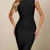 Grace Bandage Midi Dress - Classic Black -Bodycon Collection Shop grace bandage midi dress classic black bodycon collection usa aus 41832623112410