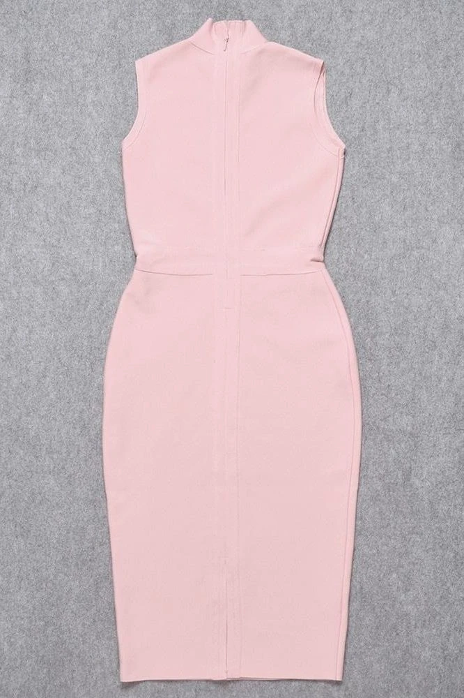 Grace Bandage Midi Dress - Dusty Pink 12 Grace Bandage Midi Dress - Dusty Pink - Image 10