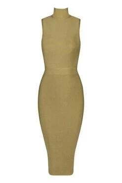 Grace Bandage Midi Dress - Olive Green -Bodycon Collection Shop grace bandage midi dress olive green bodycon collection usa aus 16039185514575