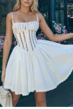 Hailee Bodycon Mini Dress - White Pearl -Bodycon Collection Shop hailee bodycon mini dress pearl white bodycon collection usa aus 44147687489754