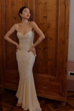 Harlow Bodycon Maxi Wrap Dress - Beige Cream 17 Harlow Bodycon Maxi Wrap Dress - Beige Cream -Bodycon Collection Shop harlow bodycon maxi wrap dress beige cream bodycon collection usa aus 44585316122842