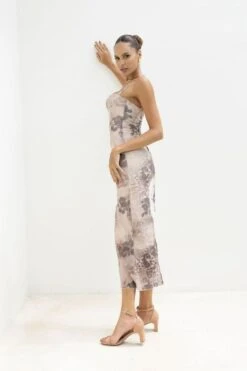 Harmony Bodycon Midi Dress - Nude -Bodycon Collection Shop harmony bodycon midi dress nude bodycon collection usa aus 1175782890