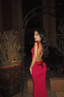 Harper Bodycon Maxi Dress - Lipstick Red -Bodycon Collection Shop harper bodycon maxi dress lipstick red bodycon collection usa aus 1147235118