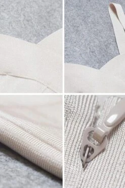 Heidi Bandage Midi Dress - Cream -Bodycon Collection Shop heidi bandage midi dress cream bodycon collection usa aus 40543937593562