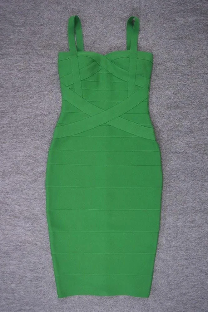 Heidi Bandage Midi Dress - Emerald Green 11 Heidi Bandage Midi Dress - Emerald Green - Image 9