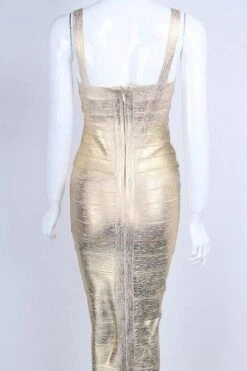 Heidi Bandage Midi Dress - Gold -Bodycon Collection Shop heidi bandage midi dress gold bodycon collection usa aus 28519256227919