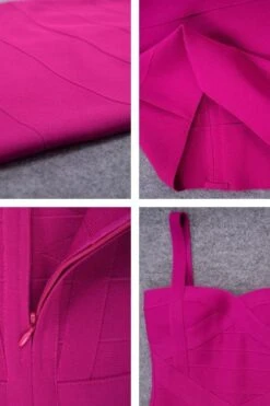 Heidi Bandage Midi Dress - Magenta Pink -Bodycon Collection Shop heidi bandage midi dress magenta pink bodycon collection usa aus 16134391988303