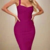 Heidi Bandage Midi Dress - Magenta Pink -Bodycon Collection Shop heidi bandage midi dress magenta pink bodycon collection usa aus 41832433189082