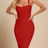 Heidi Bandage Midi Dress - Red Wine -Bodycon Collection Shop heidi bandage midi dress red wine bodycon collection usa aus 41832458256602