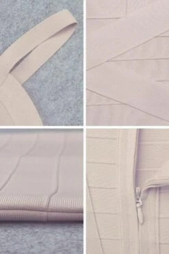 Heidi Bandage Mini Dress - Cream -Bodycon Collection Shop heidi bandage mini dress cream bodycon collection usa aus 28523023466575