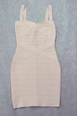 Heidi Bandage Mini Dress - Cream -Bodycon Collection Shop heidi bandage mini dress cream bodycon collection usa aus 28523034574927