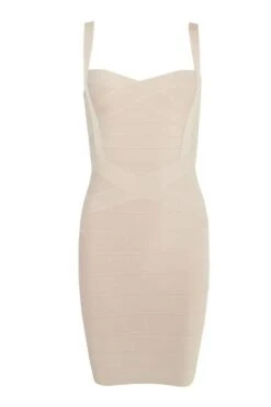 Heidi Bandage Mini Dress - Cream -Bodycon Collection Shop heidi bandage mini dress cream bodycon collection usa aus 28523083464783