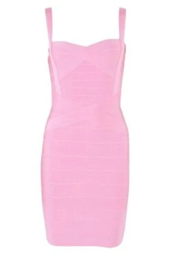 Heidi Bandage Mini Dress - Dusty Pink -Bodycon Collection Shop heidi bandage mini dress dusty pink bodycon collection usa aus 15532895076431