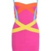 Heidi Bandage Mini Dress - Hot Pink -Bodycon Collection Shop heidi bandage mini dress hot pink bodycon collection usa aus 28809131753551