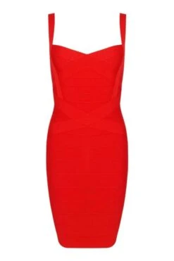 Heidi Bandage Mini Dress - Lipstick Red -Bodycon Collection Shop heidi bandage mini dress lipstick red bodycon collection usa aus 28525355434063