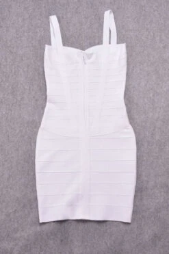 Heidi Bandage Mini Dress - White Pearl -Bodycon Collection Shop heidi bandage mini dress pearl white bodycon collection usa aus 42391439966426