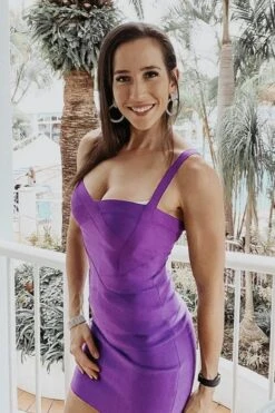 Heidi Bandage Mini Dress - Plum Purple -Bodycon Collection Shop heidi bandage mini dress plum purple bodycon collection usa aus 28524171722831