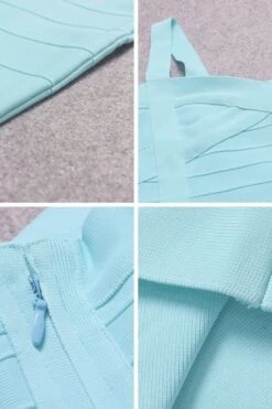 Heidi Bandage Mini Dress - Sky Blue -Bodycon Collection Shop heidi bandage mini dress sky blue bodycon collection usa aus 15855955935311