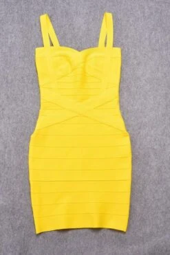 Heidi Bandage Mini Dress - Sun Yellow -Bodycon Collection Shop heidi bandage mini dress sun yellow bodycon collection usa aus 28659205046351