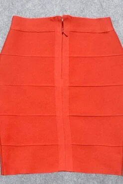 High Waist Bandage Striped Mini Skirt - Lipstick Red -Bodycon Collection Shop high waist bandage striped mini skirt lipstick red bodycon collection usa aus 41694253318362
