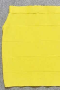 High Waist Bandage Striped Mini Skirt - Sun Yellow -Bodycon Collection Shop high waist bandage striped mini skirt sun yellow bodycon collection usa aus 43026150424794