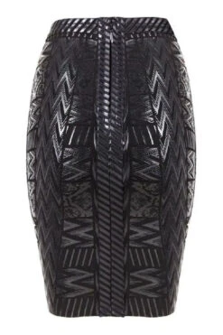 High Waist Metallic Mini Skirt - Classic Black -Bodycon Collection Shop high waist metallic mini skirt classic black bodycon collection usa aus 42427569438938