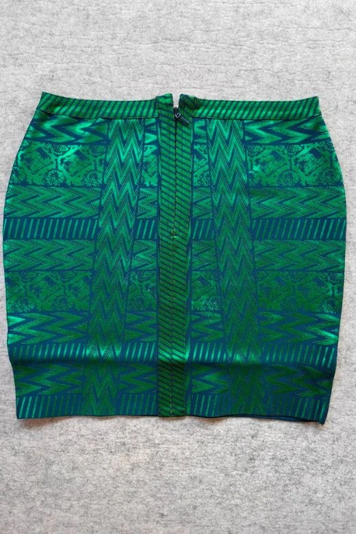 High Waist Metallic Mini Skirt - Emerald Green 7 High Waist Metallic Mini Skirt - Emerald Green - Image 5