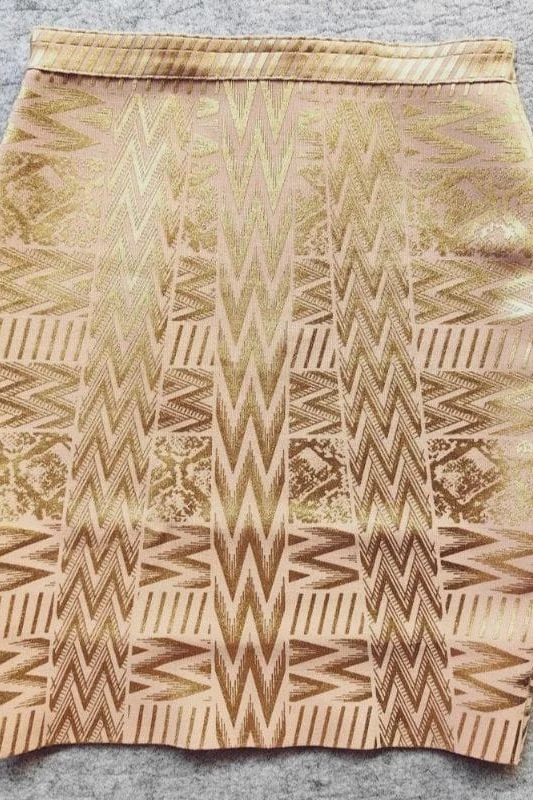 High Waist Metallic Mini Skirt - Gold 7 High Waist Metallic Mini Skirt - Gold - Image 5