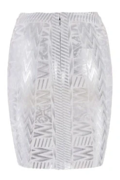 High Waist Metallic Mini Skirt - Silver -Bodycon Collection Shop high waist metallic mini skirt silver bodycon collection usa aus 42427569275098