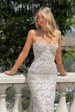 Honor Bodycon Maxi Dress - White Pearl -Bodycon Collection Shop honor bodycon maxi dress pearl white bodycon collection usa aus 42617850921178