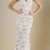 Honor Bodycon Maxi Dress - White Pearl