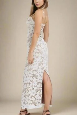 Honor Bodycon Maxi Dress - White Pearl -Bodycon Collection Shop honor bodycon maxi dress pearl white bodycon collection usa aus 42617851085018