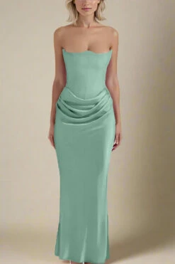 Hope Bodycon Wrap Maxi Dress - Teal Green