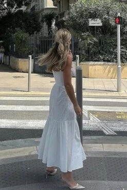 Imogen Bodycon Day Midi Dress - White Pearl -Bodycon Collection Shop imogen bodycon day midi dress pearl white bodycon collection usa aus 43027957383386